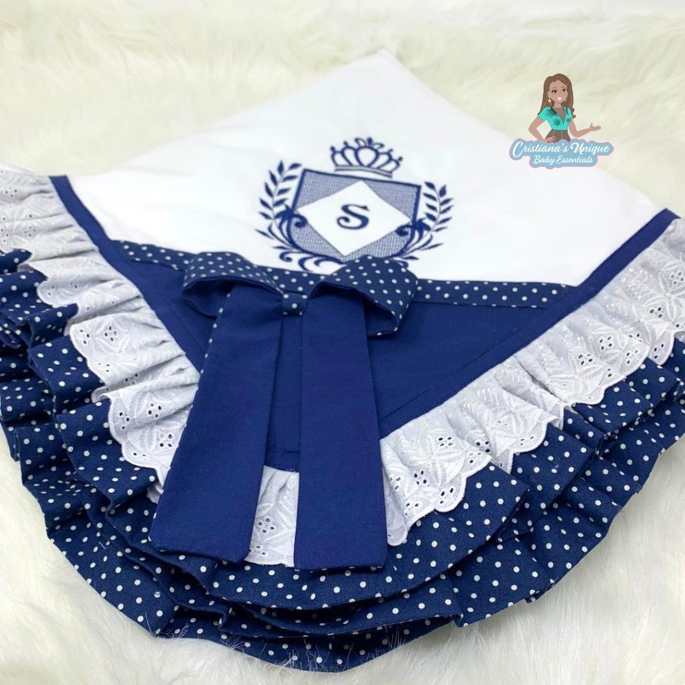 Personalized Baby Blanket Blue